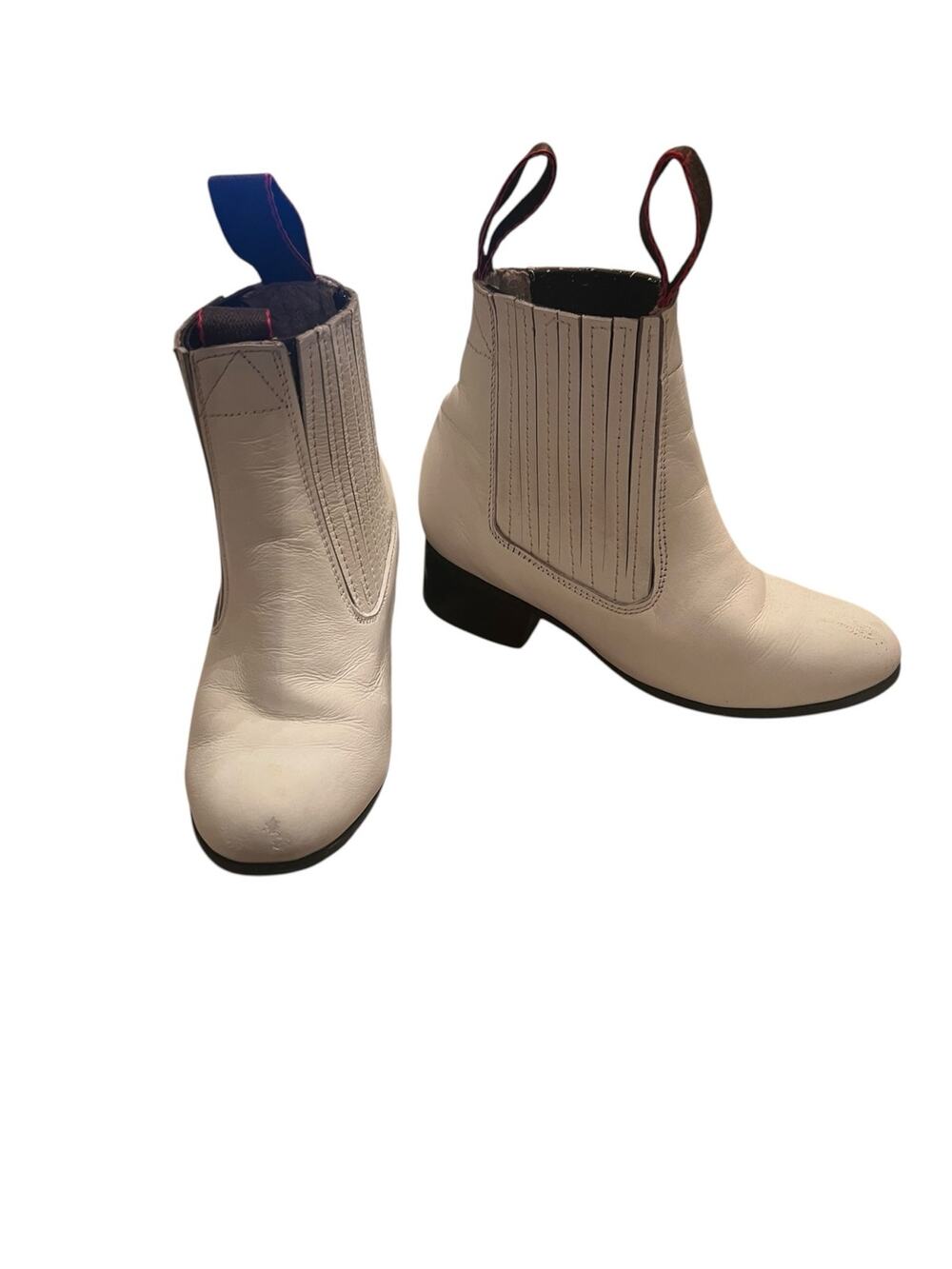 Off White Boy's 9C Mexican Leather Botines Charros Booties ASO Nacho Libre